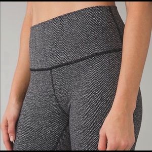 Lululemon Gray Herringbone Wunder Under Leggings 4